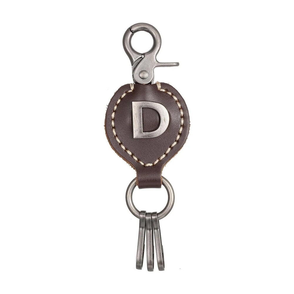 NIB MIO MARINO Retro Leather Alphabet Keychain Letter (D) - Picture 2 of 2